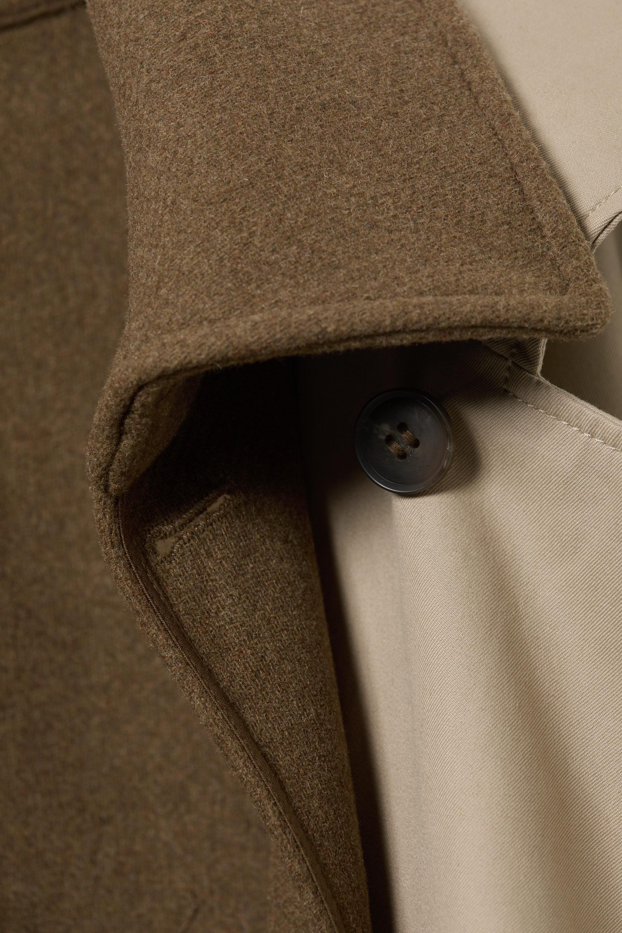 Beige - Oversized Trench Coat with Detachable Lining - 5