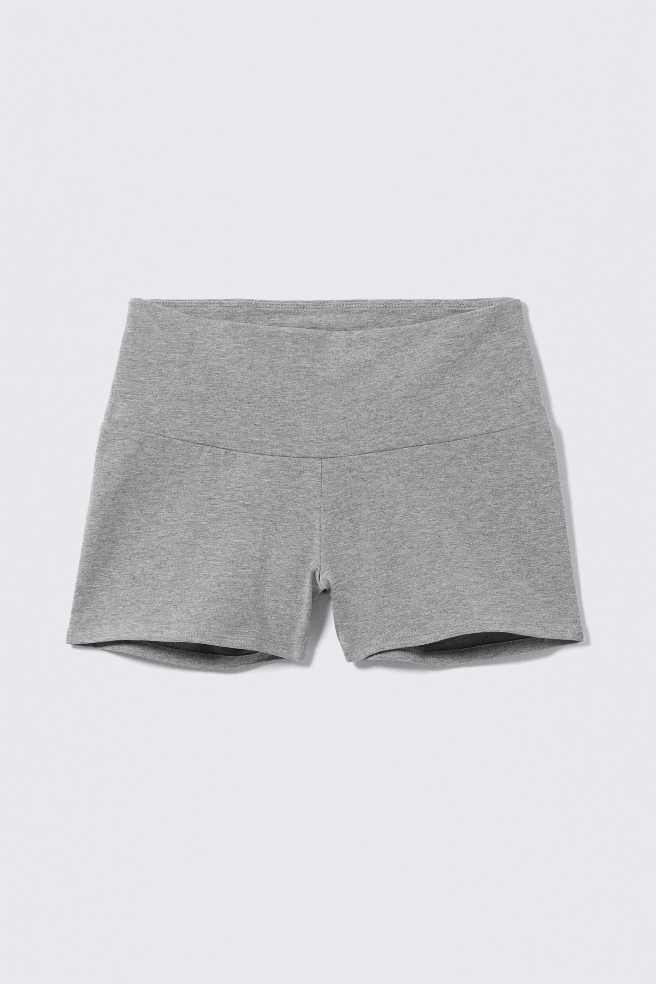 Grijs gemêleerd - Hotpants met lage taille - 0
