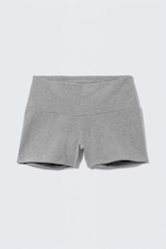 Grijs gemêleerd - Hotpants met lage taille - 0