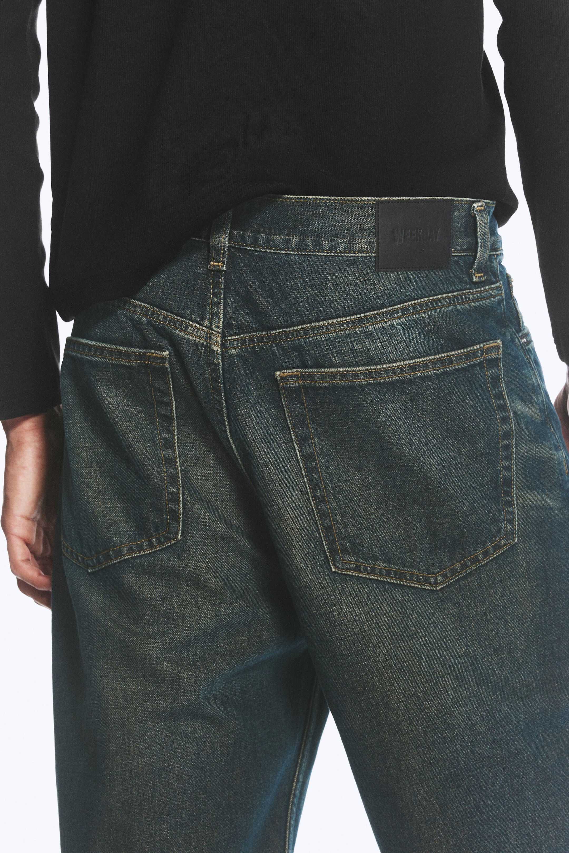 Lobster Blue – mørkeblå - Galaxy løs og rett jeans med mellomhøy midje - 3