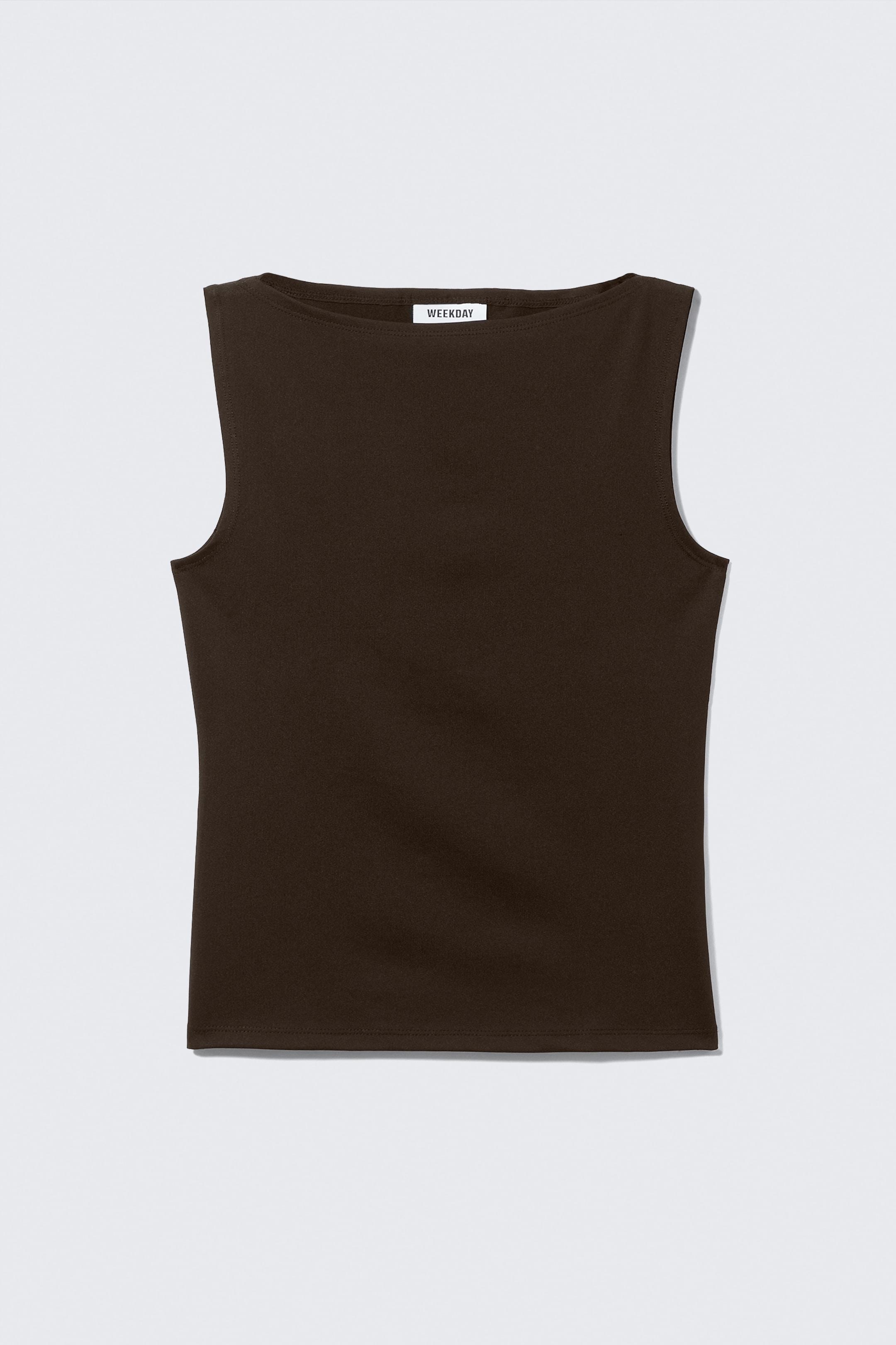 Visualizza immagine più grande: Top Annie con scollo a barchetta senza maniche - Marrone scuro - DONNA | H&M IT 4