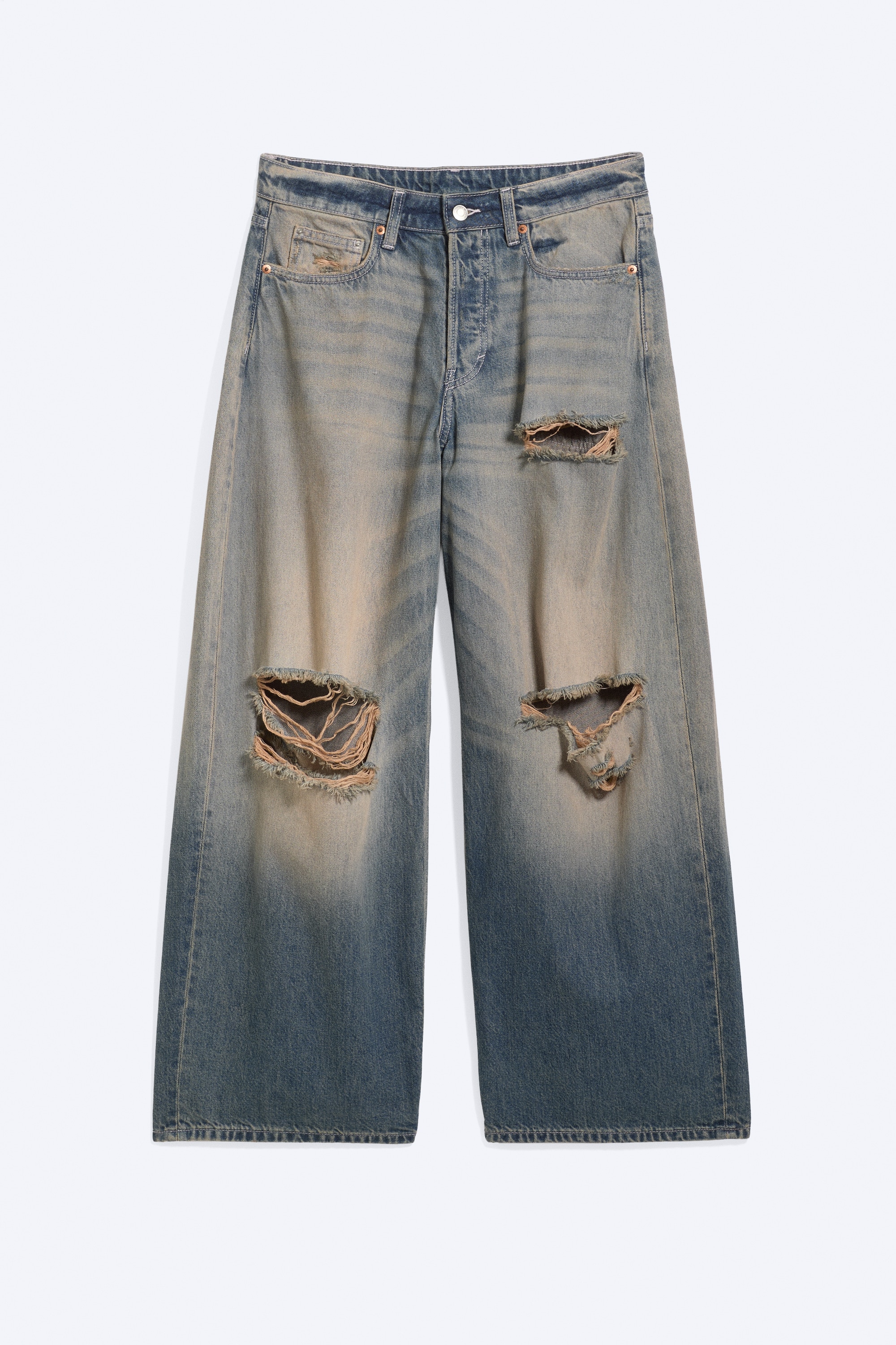 Andromeda jean baggy ample taille basse - Bleu étoile de mer - Bleu moyen/Stirrup Blue - Bleu moyen/Lightning Blue - Bleu moyen/Blue Rinse – Bleu foncé