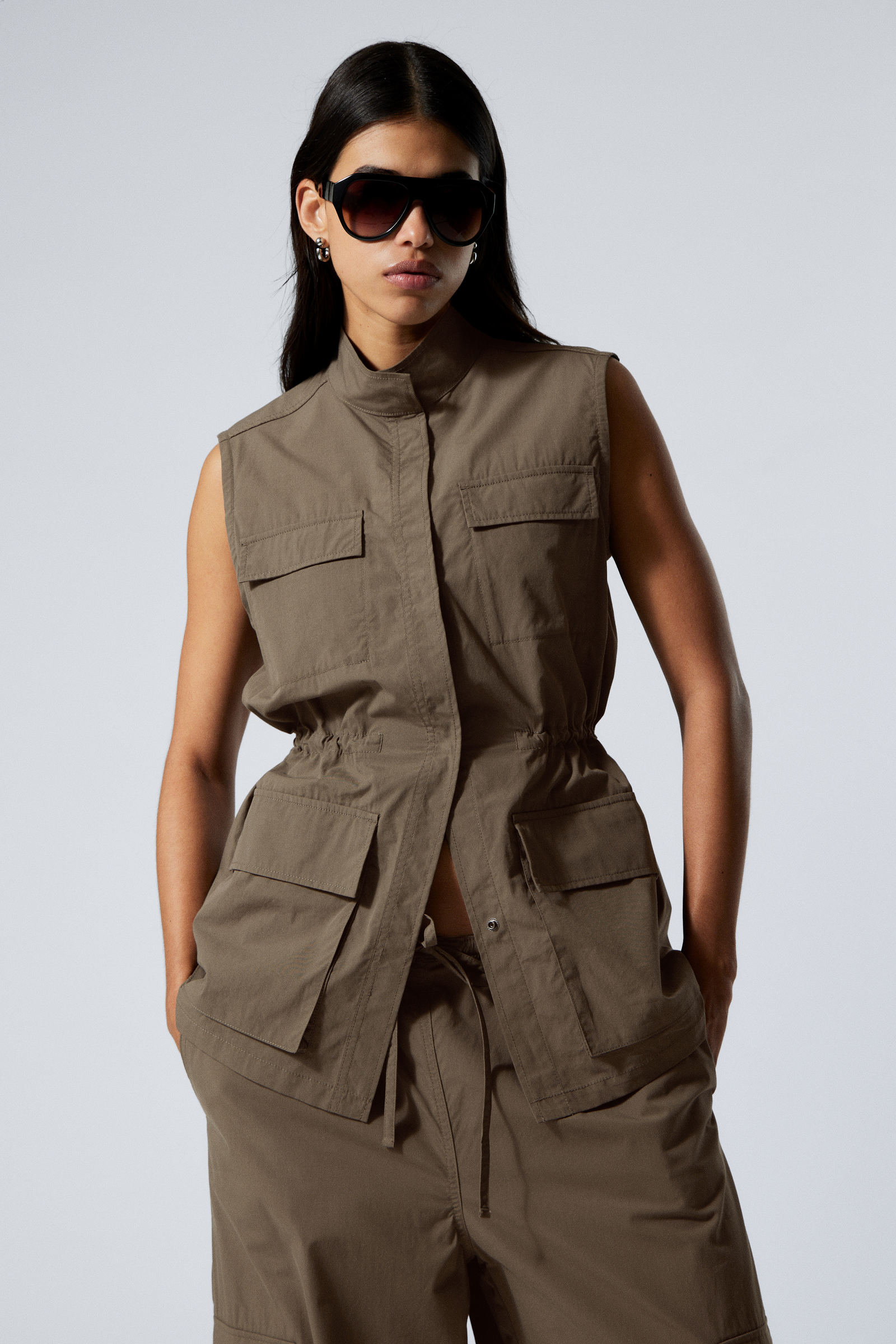TODAYFUL Vneck Nylon Vest ivo