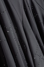 Dunkelgrau - Asymmetrisches Minikleid mit Strass - 1