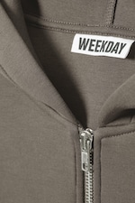 Burgundy - Oversized Scuba Zip-Hoodie - 5