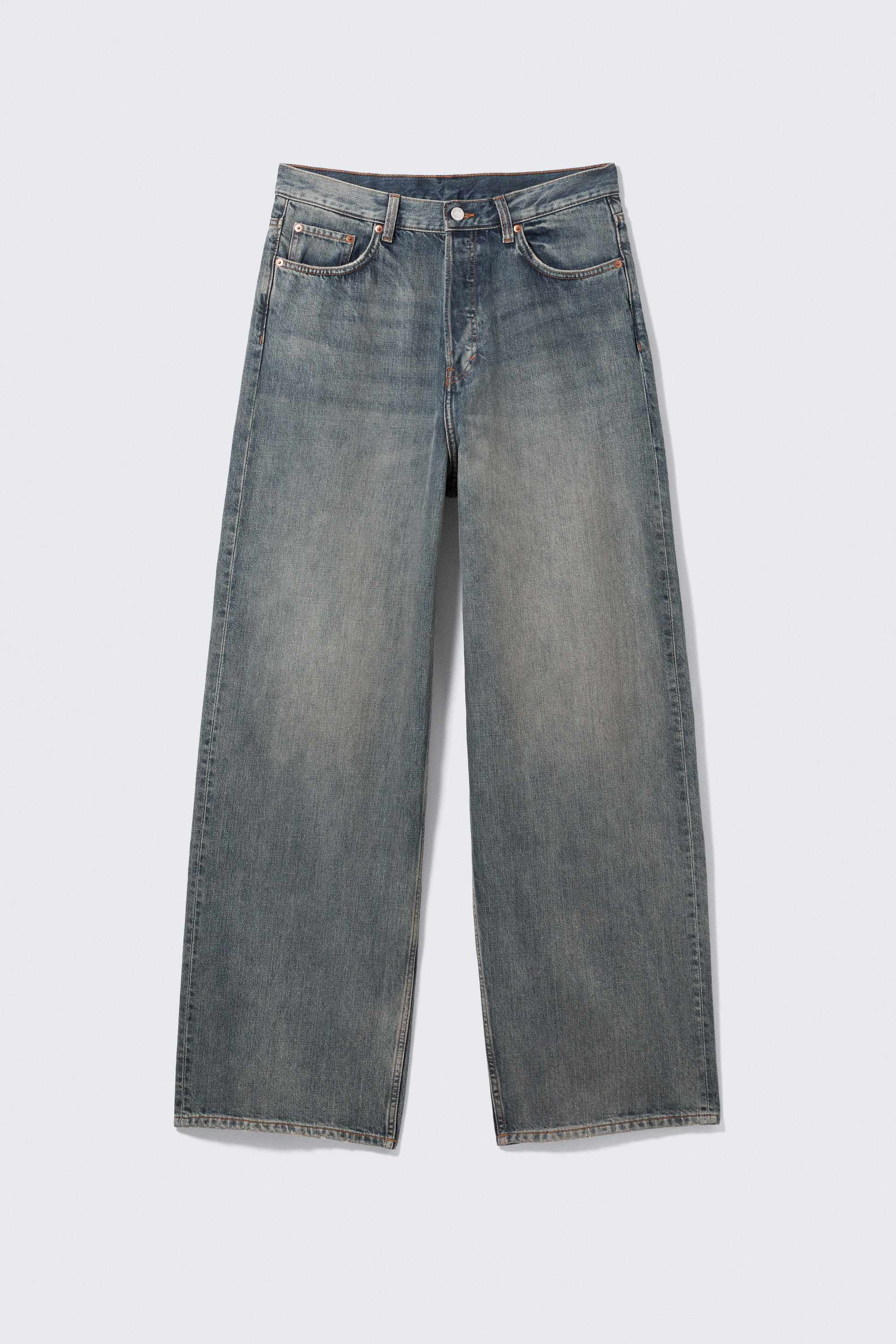 Arizona Blue - Mellanblå - Astro Loose Baggy Leg Jeans - 6