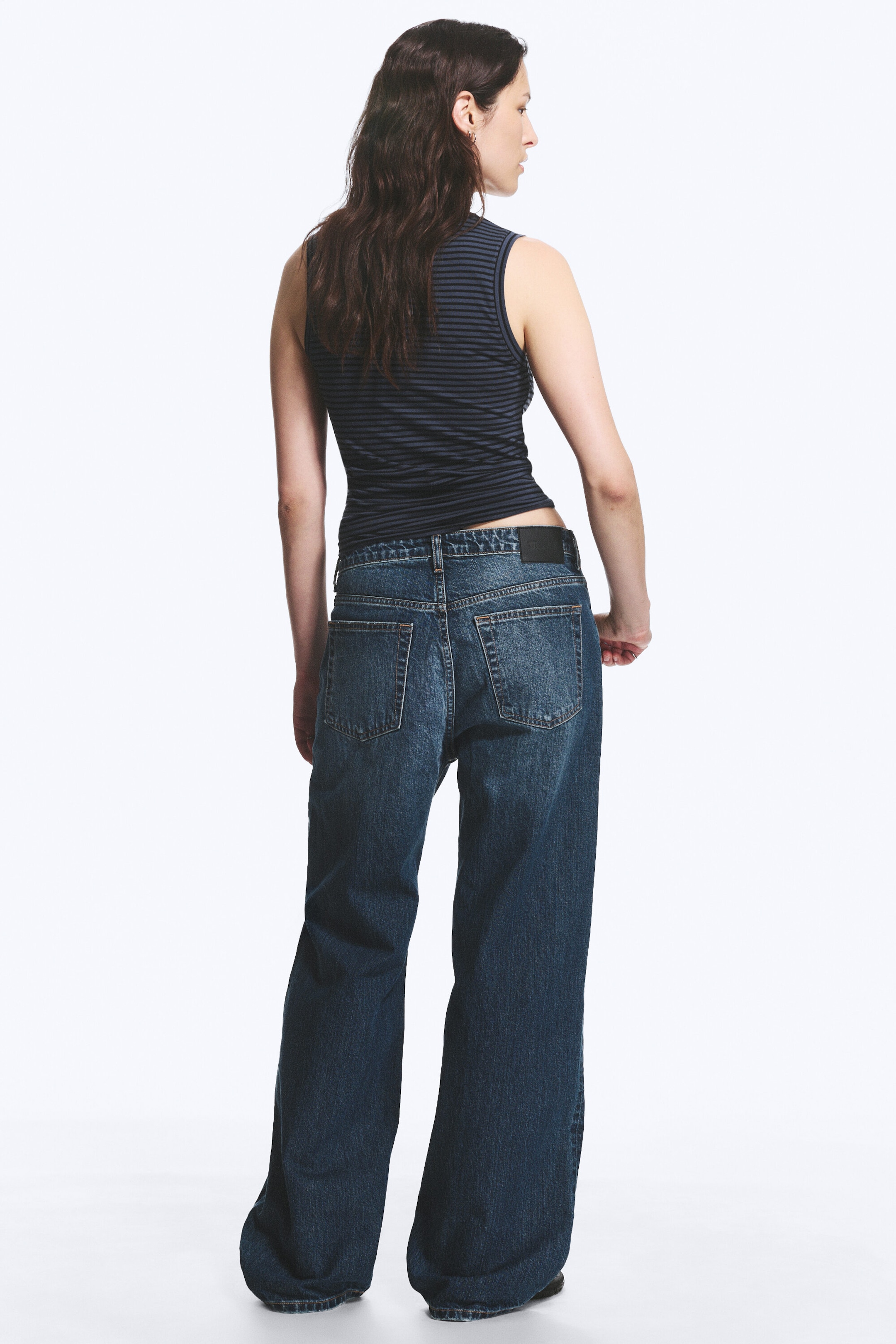Milano Blue - Bleu foncé - Jean droit ample taille basse Missy - 3