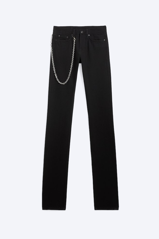 Yungblud Low Rise Slim Straight Jeans - Black - 1