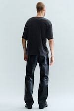 Mörkgrå - Rock ’n’ roll - Sliten tryckt T-shirt med kort ärm - 2