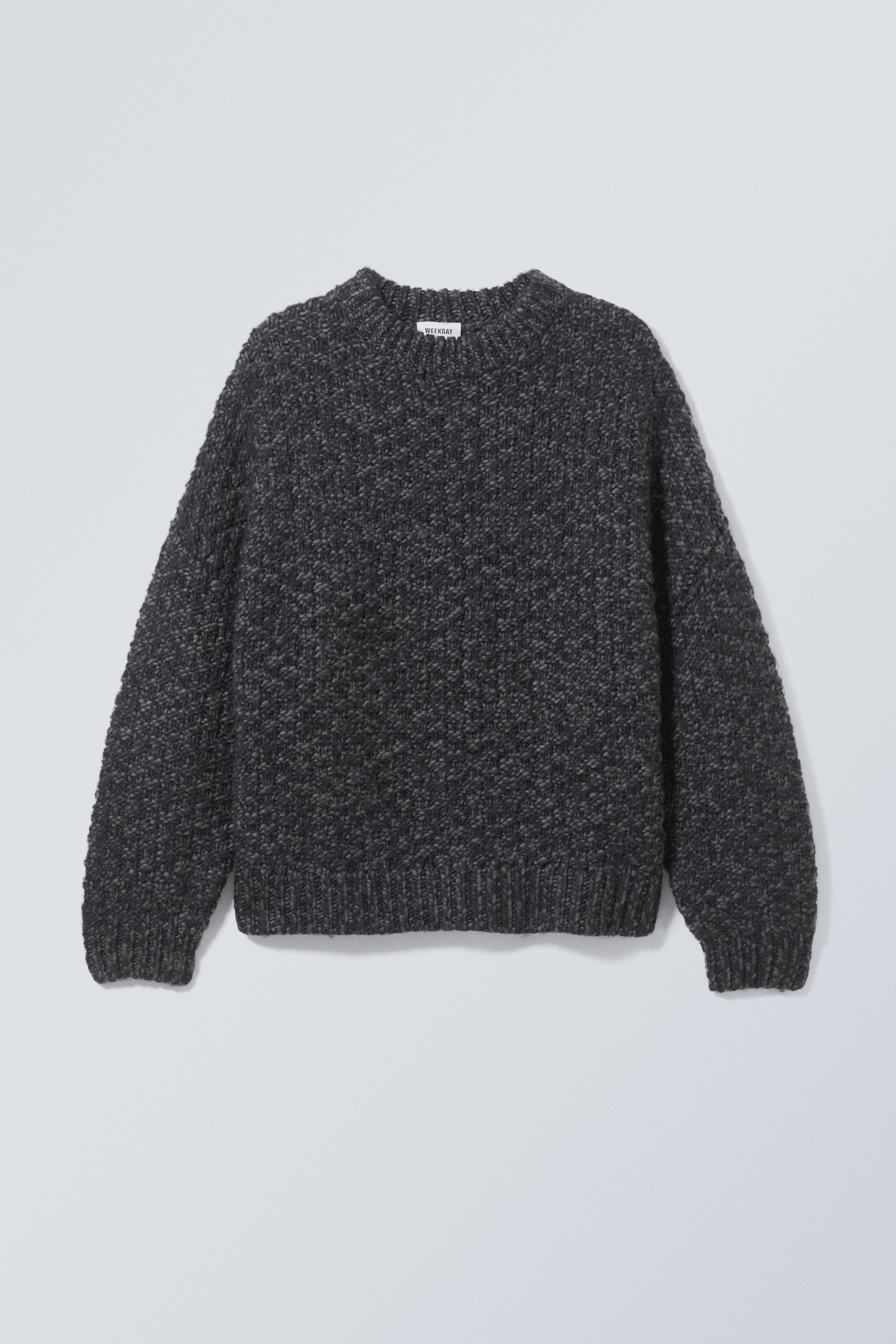 Schwarz - Oversized-Pullover aus Wollmischung - 0