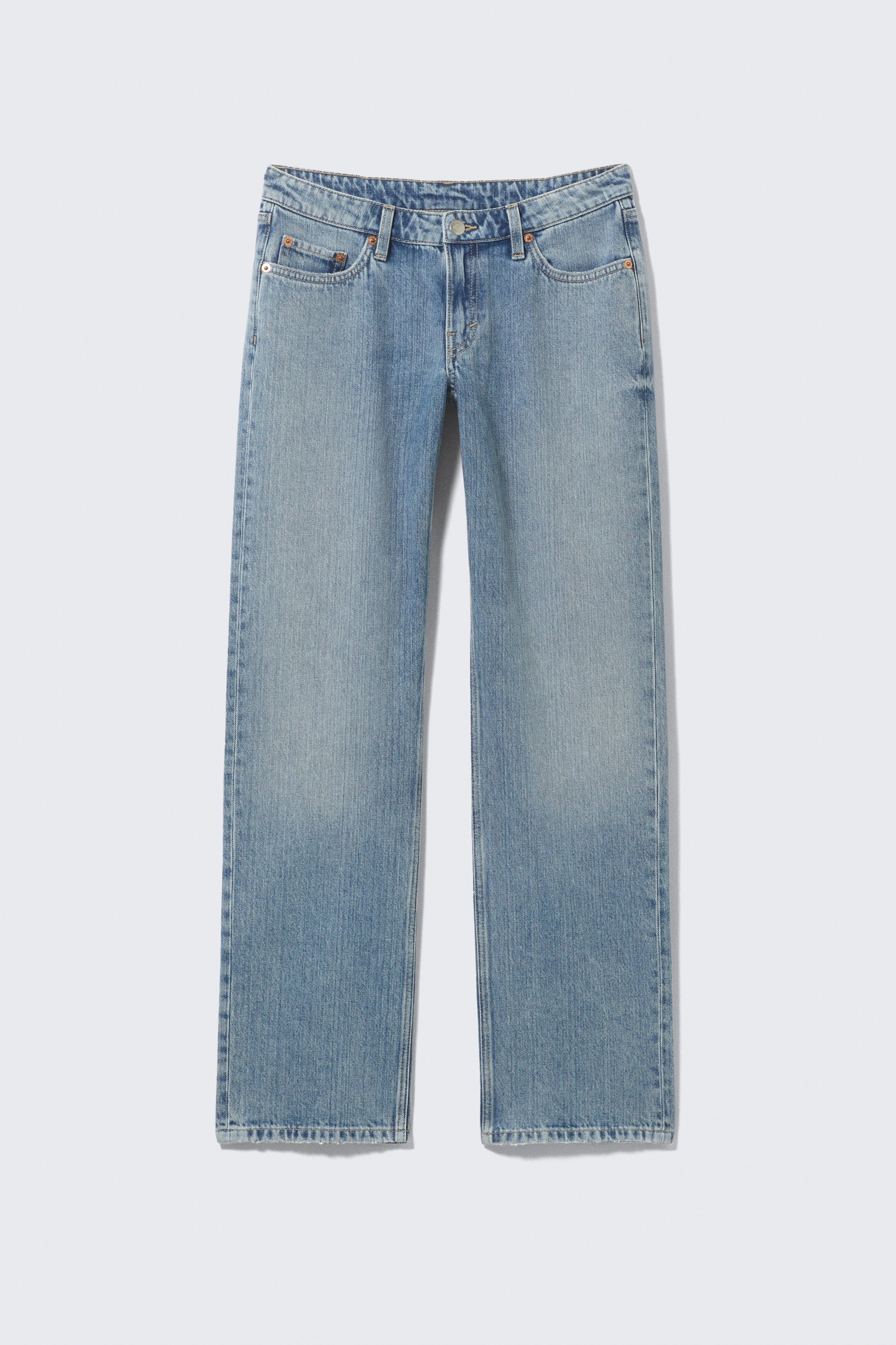 Agrandir l'image: Jean droit standard taille basse Arrow - Blue Fade - Bleu moyen - FEMME | H&M CH 6