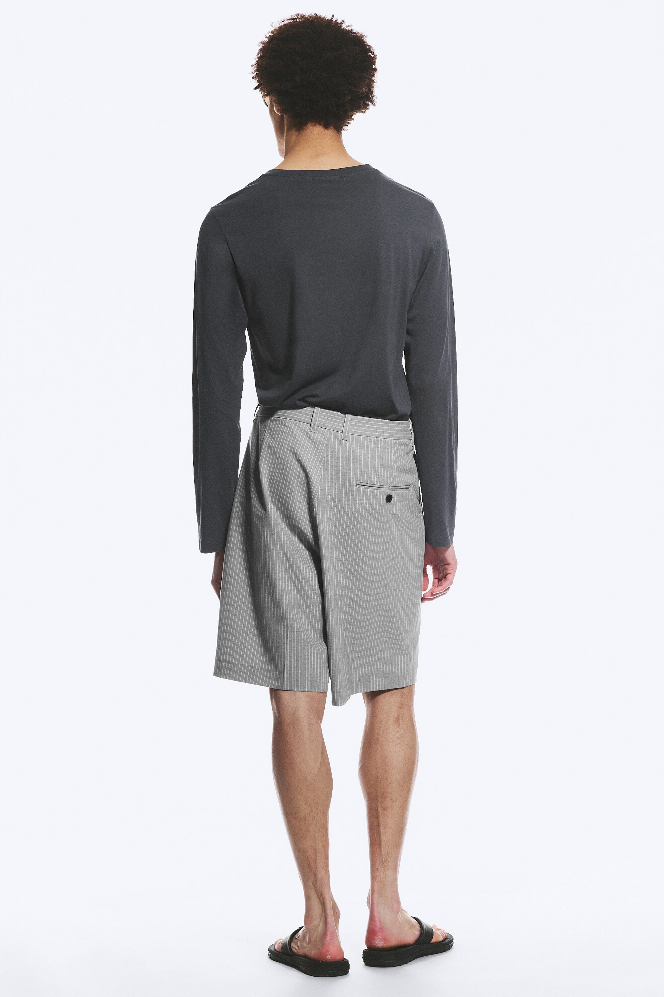 Light Dusty Grey - Uno Loose Suit Shorts - 3