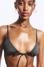 Dark Grey - Triangle Bikini Top - 1
