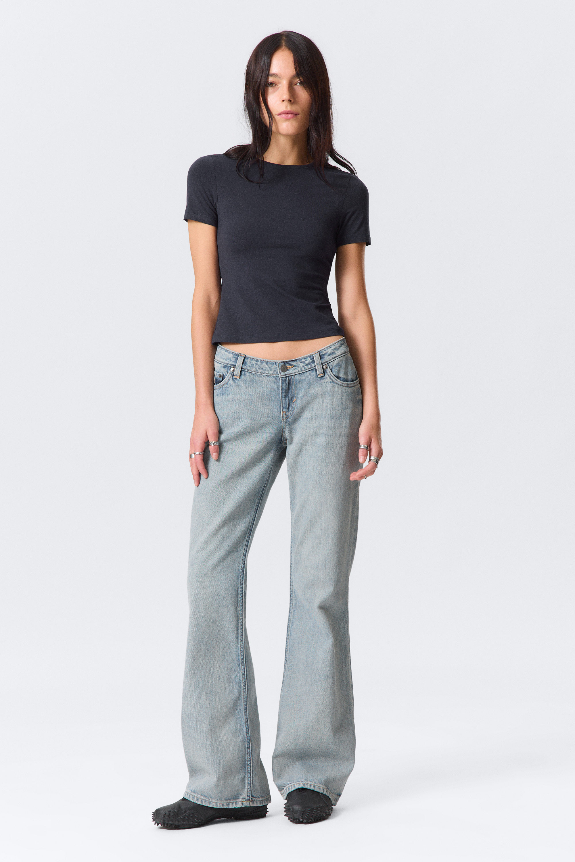 Dark Blue - Slim Fitted T-shirt - 2