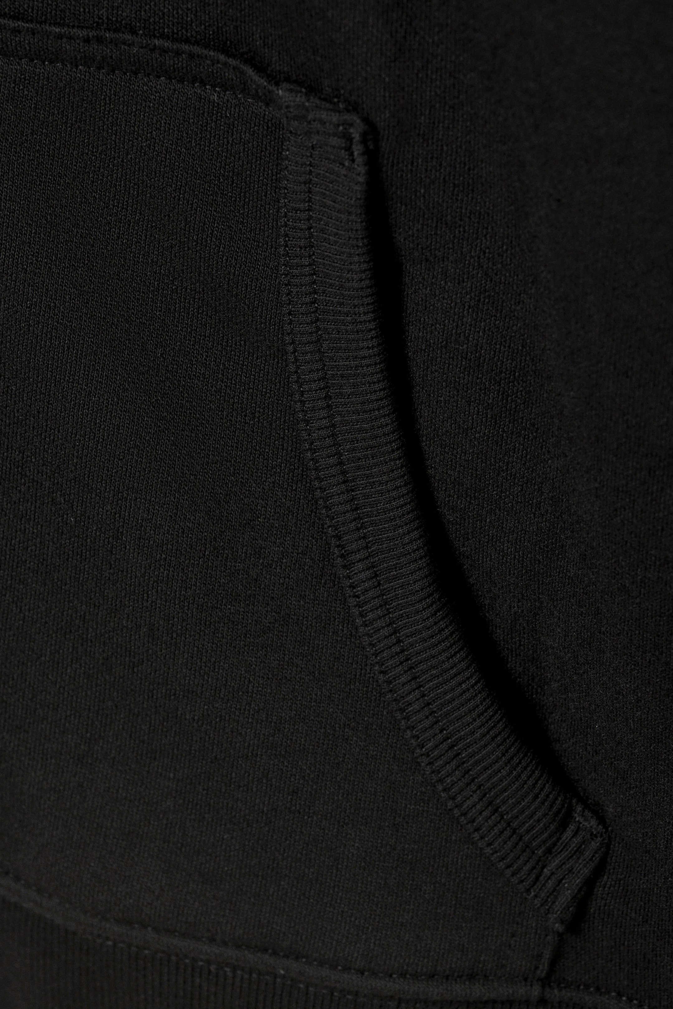 Black - Shrunken Zip Hoodie - 1