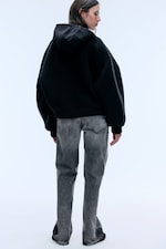 Black - Oversized Bonded scuba hoodie - 4