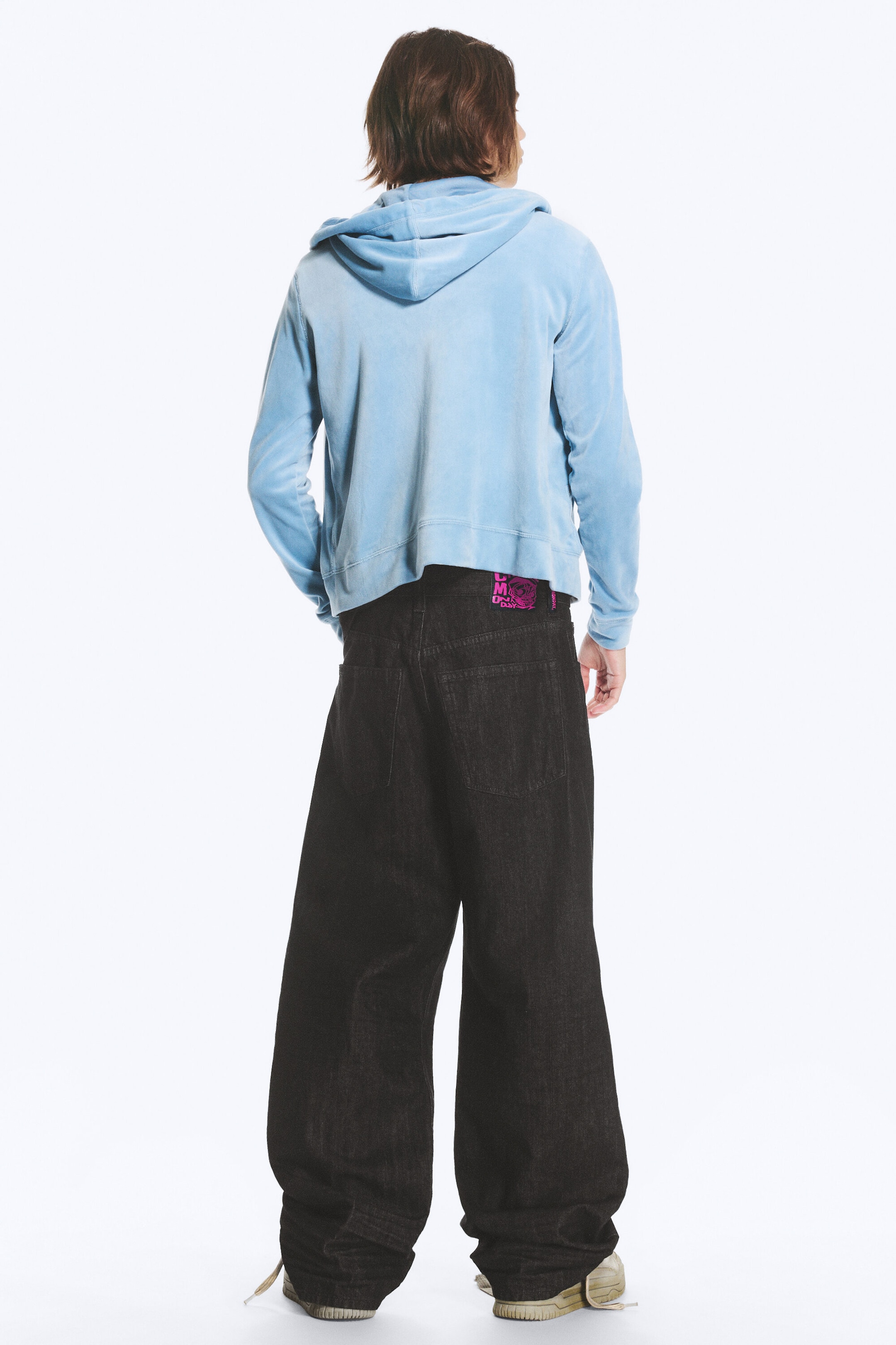 Extra Black Rinse - Looser Regular Waist Loose Straight Jeans - 3