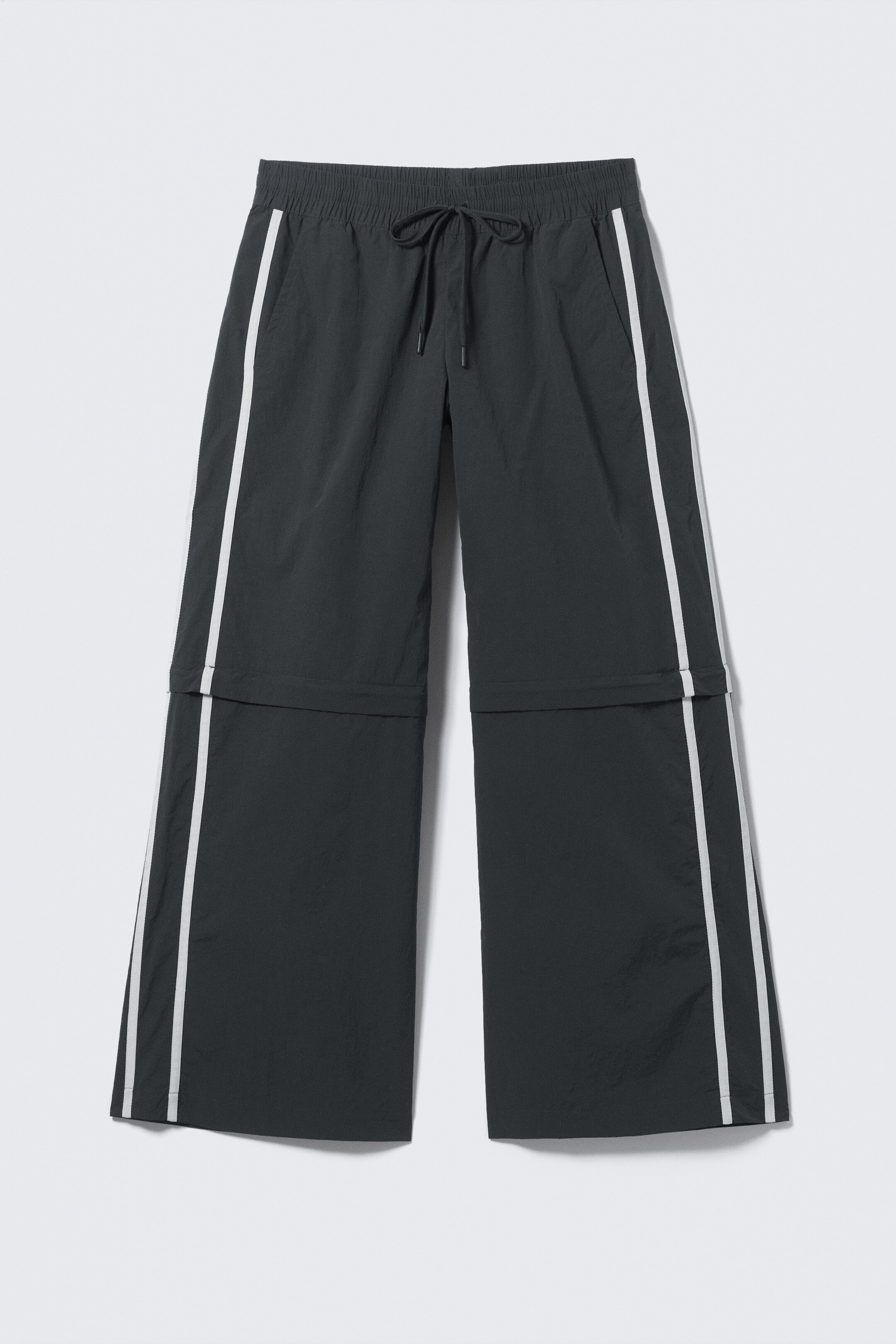 Se større billede: Træningsbukser i nylon med zip-off - Sort - Beige Stribet - DAME | H&M DK 6