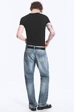 Blue Repair - Medium Blue - SPACE MID WAIST RELAXED STRAIGHT JEANS - 4
