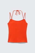 Orange vif - Top dos nu Slim Fit - 0