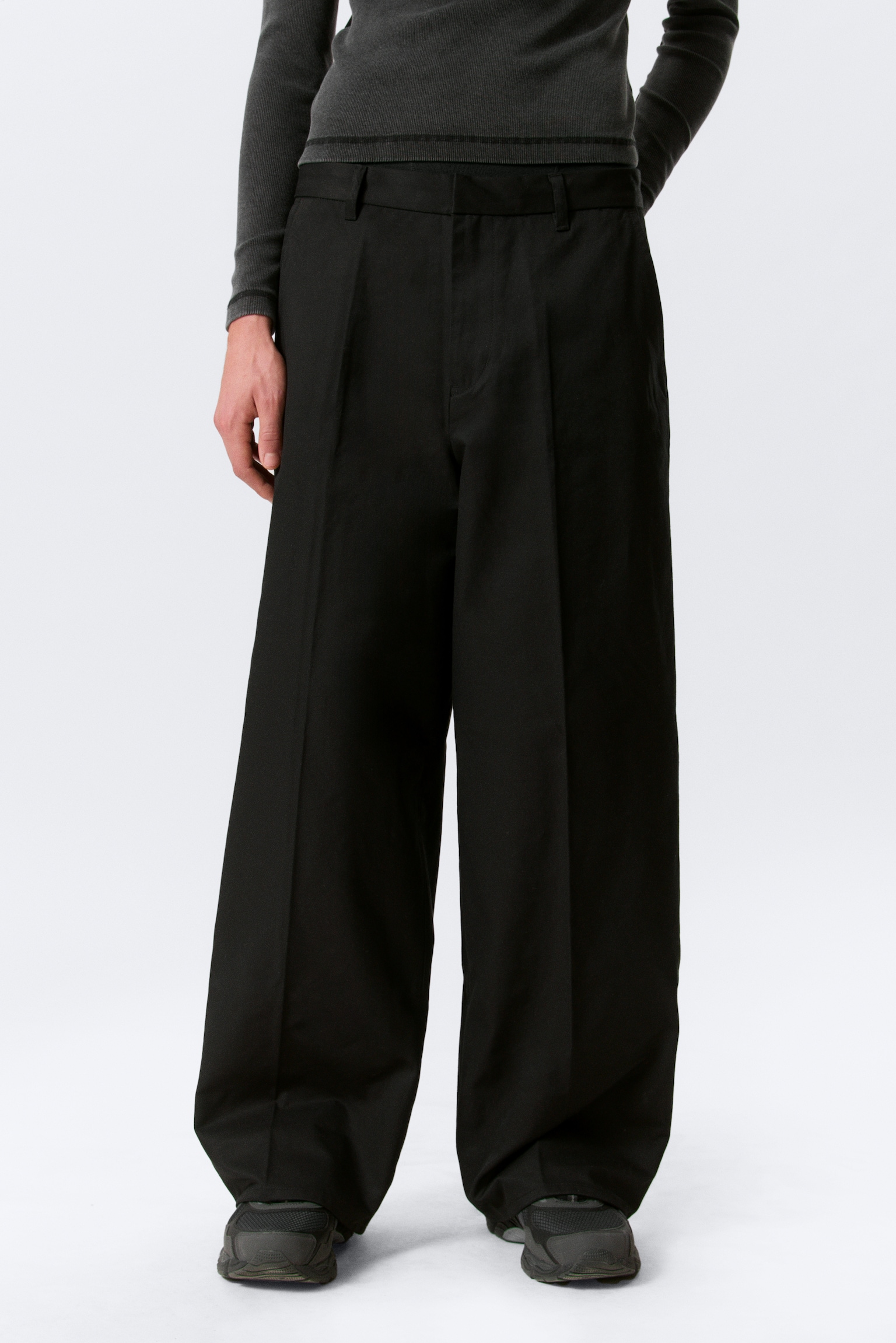 Pantaloni chino Emil Loose Fit - Nero/Marrone scuro - 6