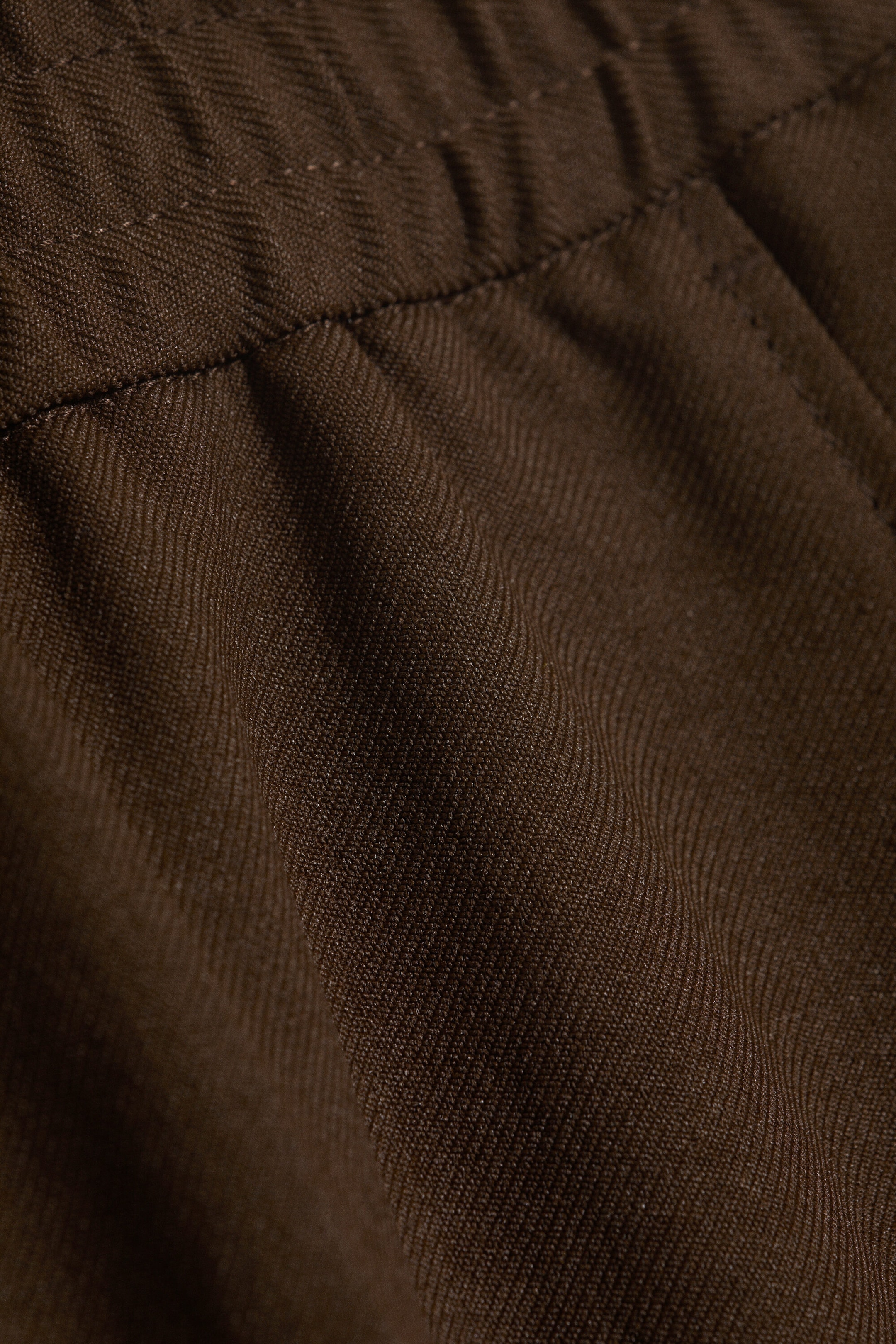 Donkerbruin - Ruimvallende wijde pantalon met plooien - 5