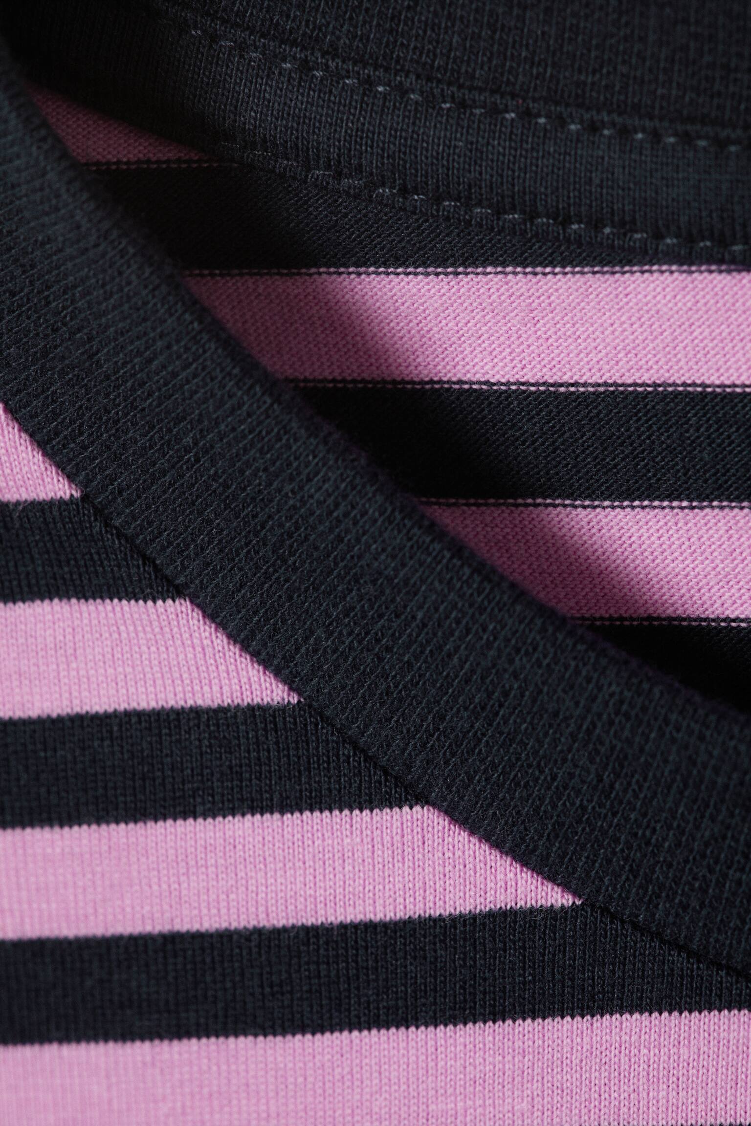 T-shirt en coton à manches longues - Rayures bleu marine/rose/Rayures bleu/multicolores/Rayures rose - jaune/Rayures corail/lilas/Blanc poussiéreux - Rayures marron/Rayures bleu/marron - 3