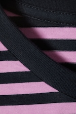 Marineblauw/roze gestreept - Katoenen T-shirt met lange mouwen - 4