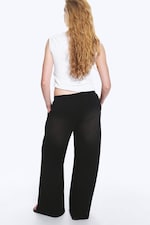 Washed Black - Washed Wide Leg Scuba Sweatpants - 3