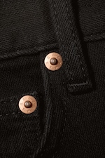 Black Rinse - Black - Orion Mid Rise Slim Fit Straight Leg Jeans - 1