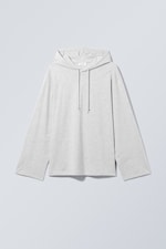 Light Grey - Oversized Hooded Long Sleeve - 0