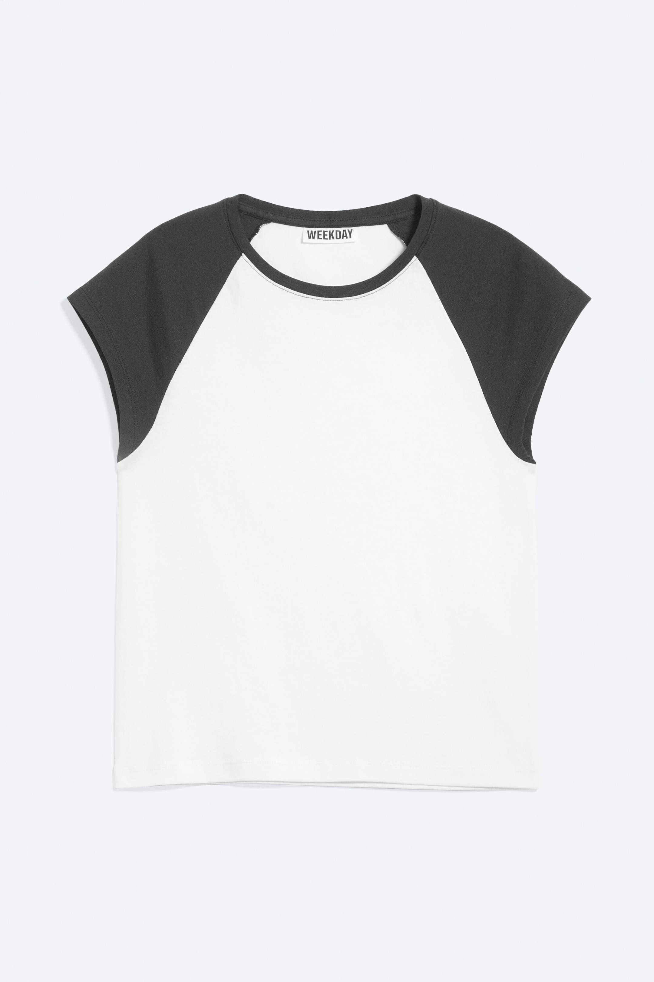 White/Dark Grey - Short-Sleeved Raglan T-shirt - 4