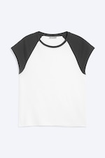 White/Dark Grey - Short-Sleeved Raglan T-shirt - 4