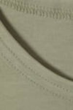Light Khaki Green - Wide Shoulder Fitted Tank Top - 1