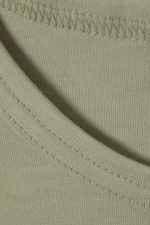 Light Khaki Green - Wide Shoulder Fitted Tank Top - 1