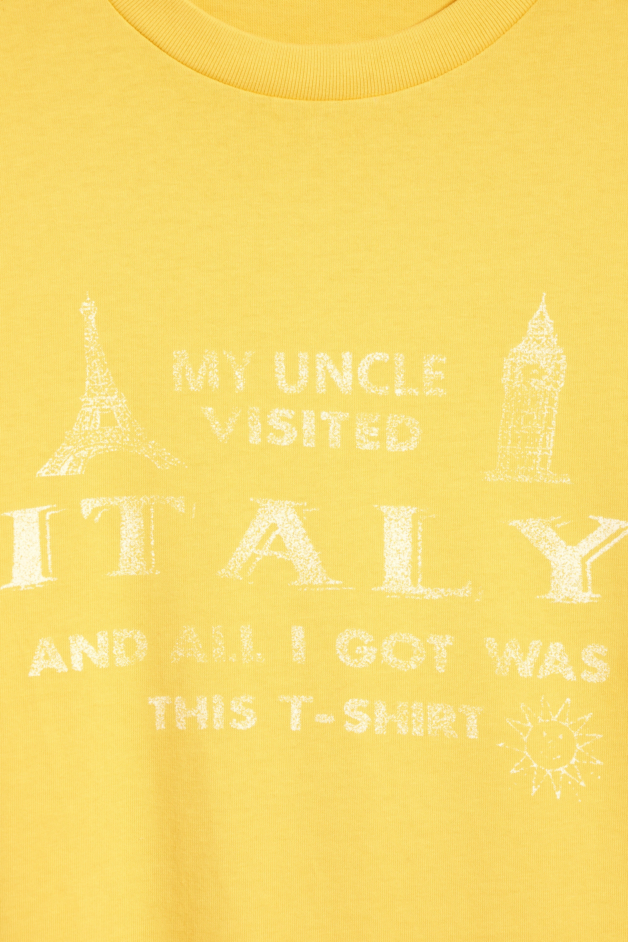 Yellow - Italy - Boxy Printed Graphic T-shirt - 4