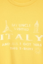 Yellow - Italy - Boxy Printed Graphic T-shirt - 4