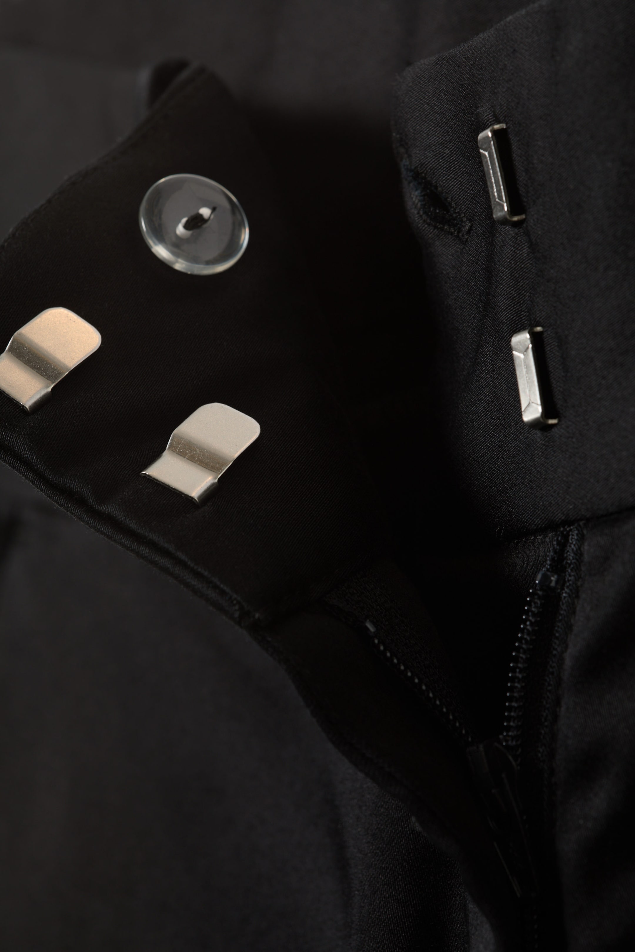 Black - Low Rise Zip-Hem Satin Trousers - 6