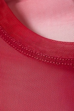 Verschwommenes Rot - Bedrucktes Longsleeve-Netzoberteil - 2