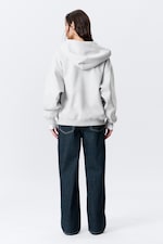 Grey Melange - Oversized Heavyweight Zip Hoodie - 3