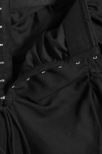 Black - Ruched Mini Skirt - 1