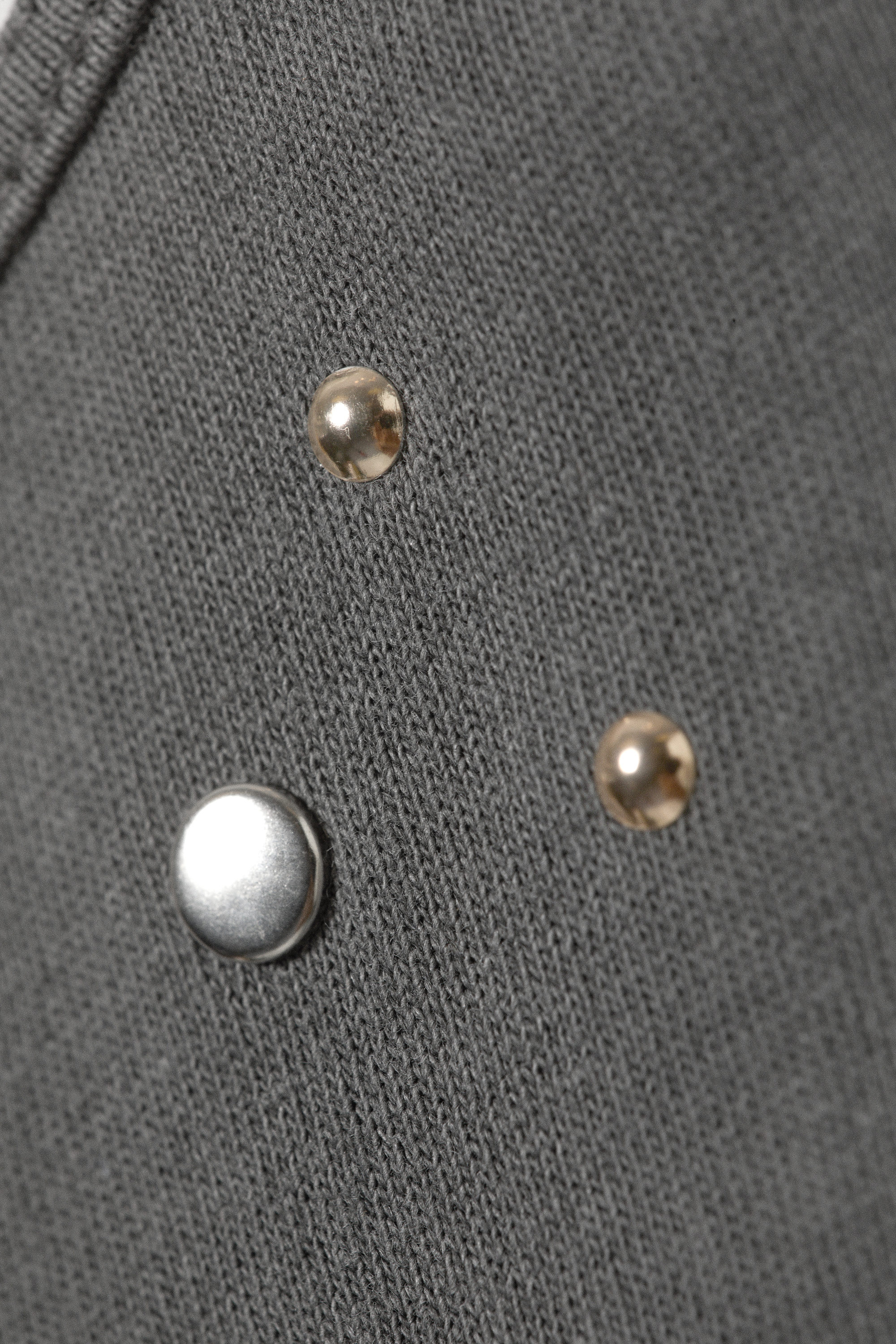 Dunkelgrau - Baumwoll-Unterhemd mit Nieten - 4