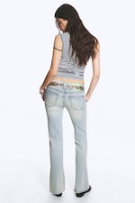 Light Blue - Booty Bei Low Rise Skinny Bootcut Jeans - 4