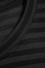 Dunkelgrau gestreift - Transparentes Longsleeve-Shirt - 5