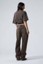 Bruin met wassing - Galaxy Loose Straight Leg Jeans - 7
