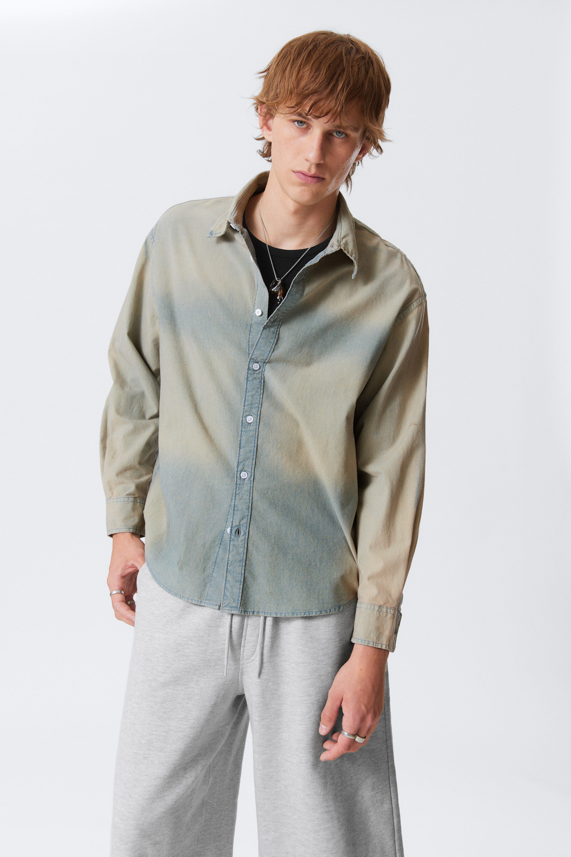 Blue Sand - Oversized Long-Sleeved Denim Shirt - 1