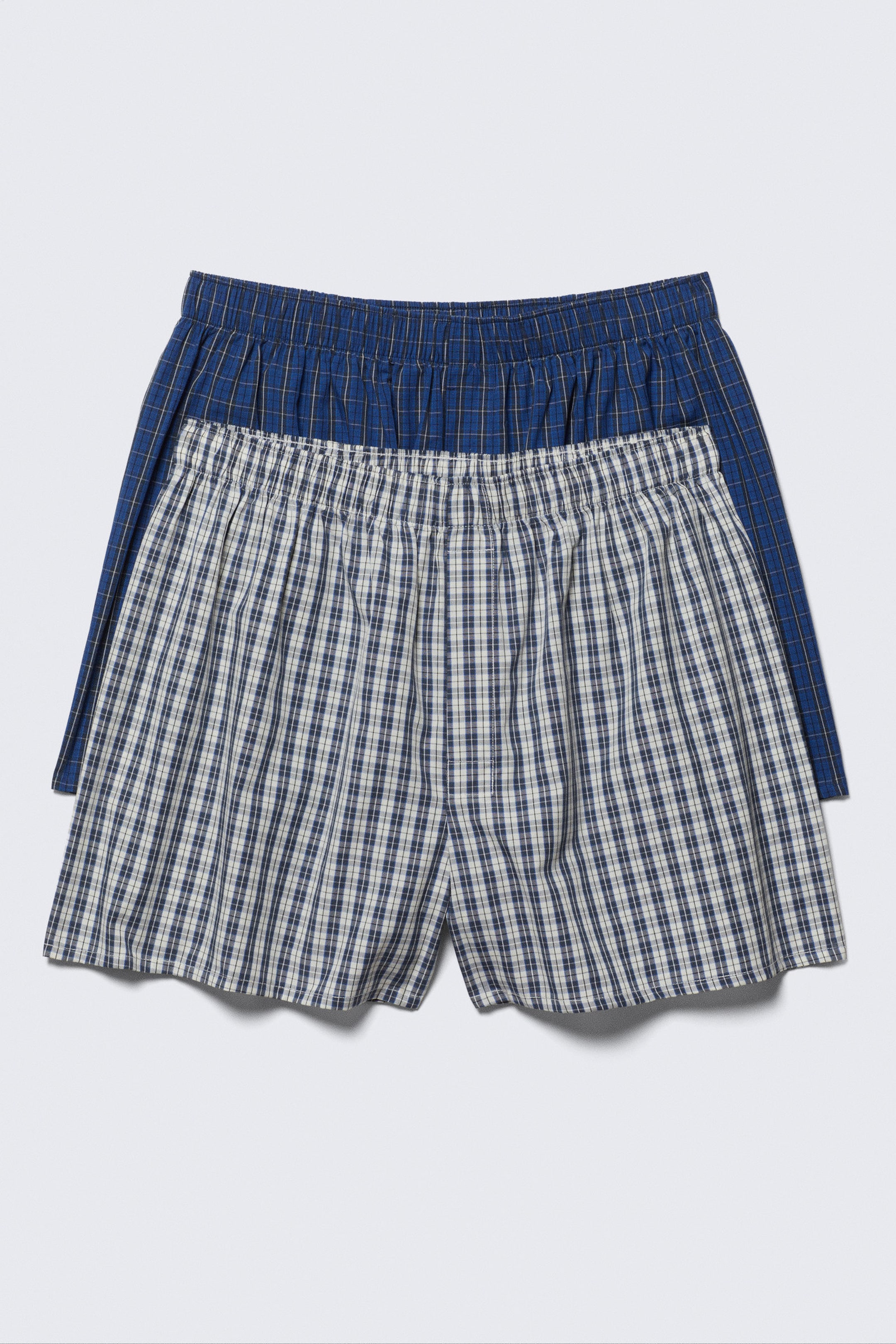 Checked Blue - 2-pack Boxer Shorts