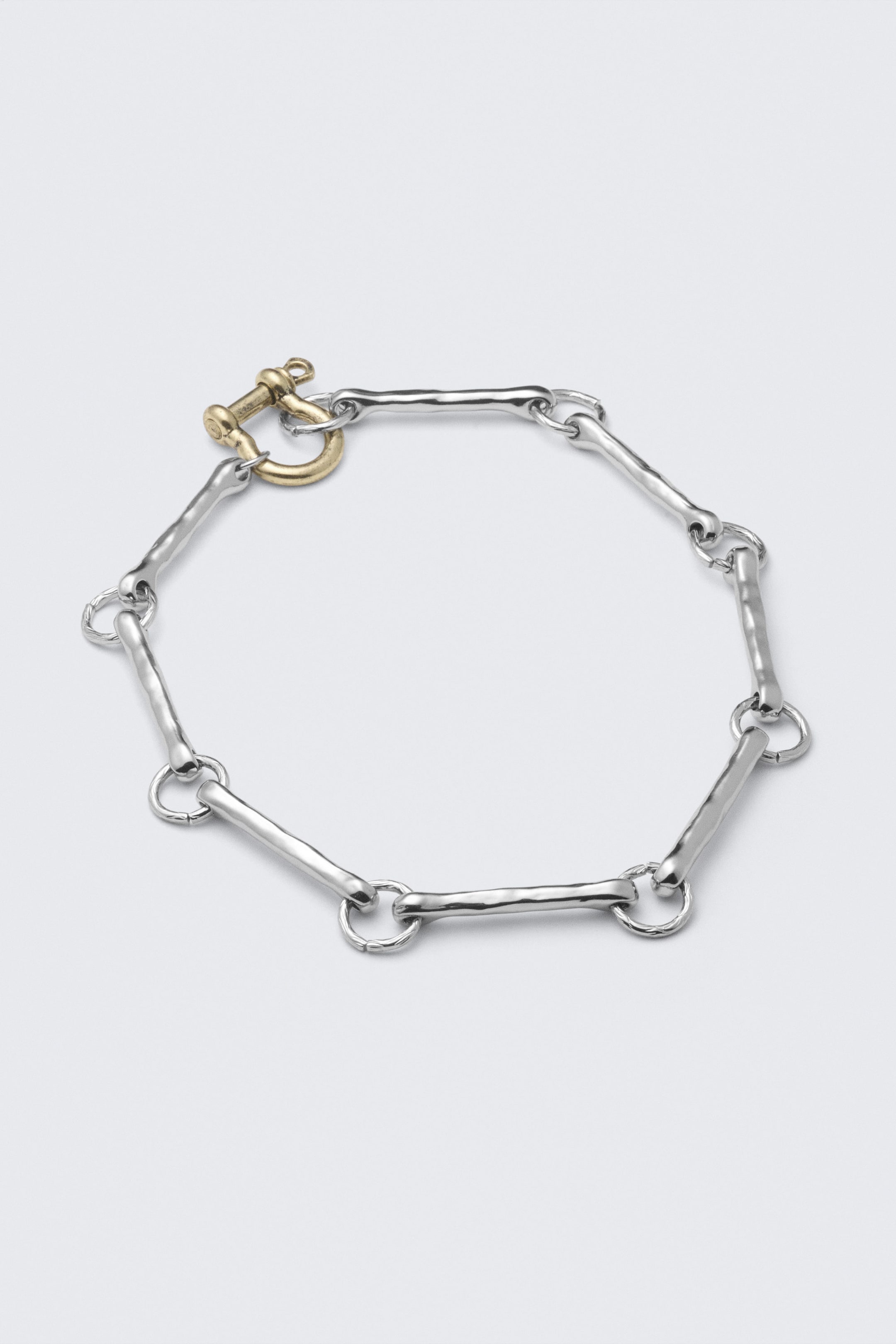 Silberfarben & Goldfarben - Halskette aus Metallgliedern - 1