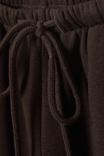 Dunkelbraun - Jogginghose mit niedrigem Bund und Barrel-Bein - 4