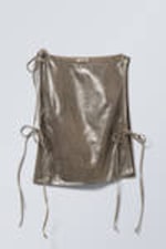 Metallic Mole - Sleeveless Metallic Strap Top - 0